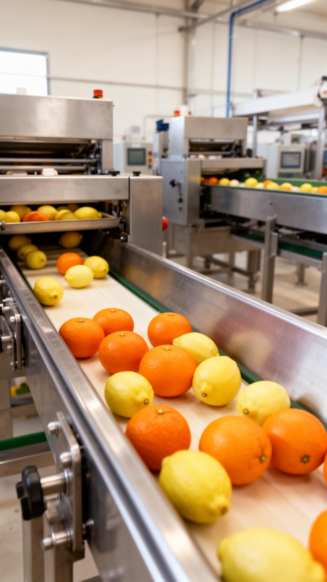 Macchinari industriali per la lavorazione degli agrumi